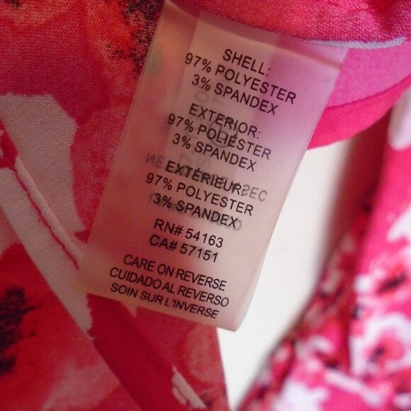 CALVIN KLEIN FLORAL PATTERN LONG SLEEVED LADIES BLOUSE SIZE MED - Picture 4 of 5